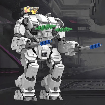 Sci-Fi Heavy Combat Mech Battle Robot Building Kit | LEGO-Compatible MOC - 2