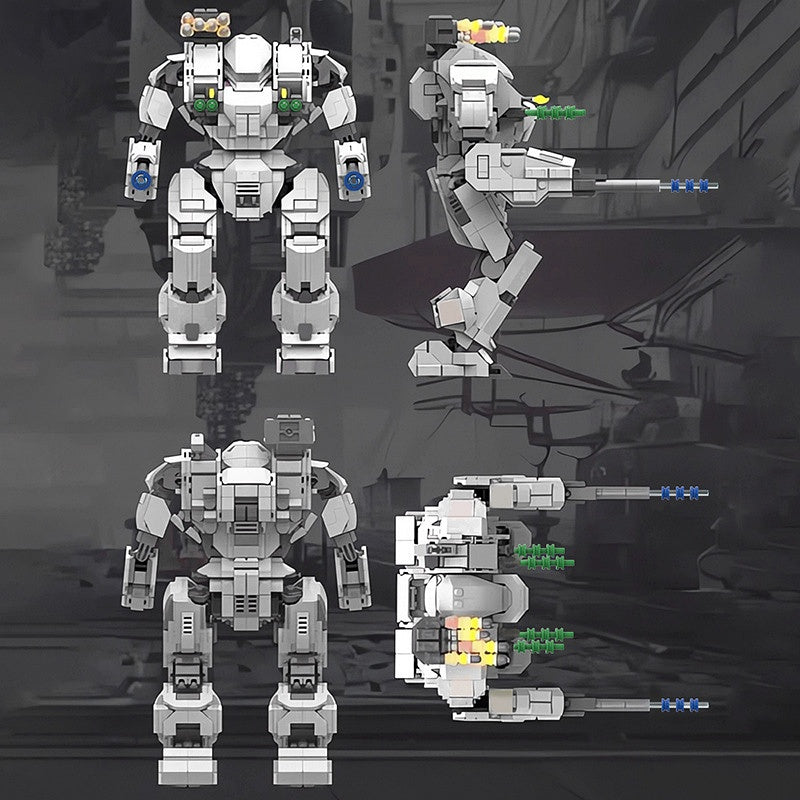 Sci-Fi Heavy Combat Mech Battle Robot Building Kit | LEGO-Compatible MOC - 3