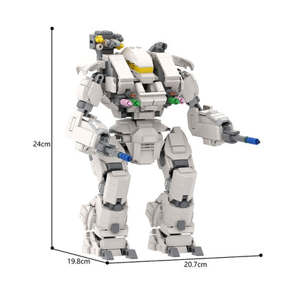 Sci-Fi Heavy Combat Mech Battle Robot Building Kit | LEGO-Compatible MOC - 4