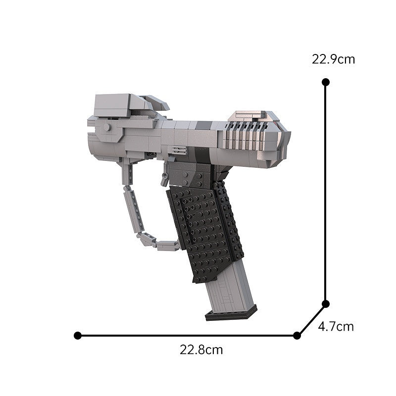 Sci-Fi  Magnum Sidearm Life Size Building Kit | LEGO-Compatible MOC - 4