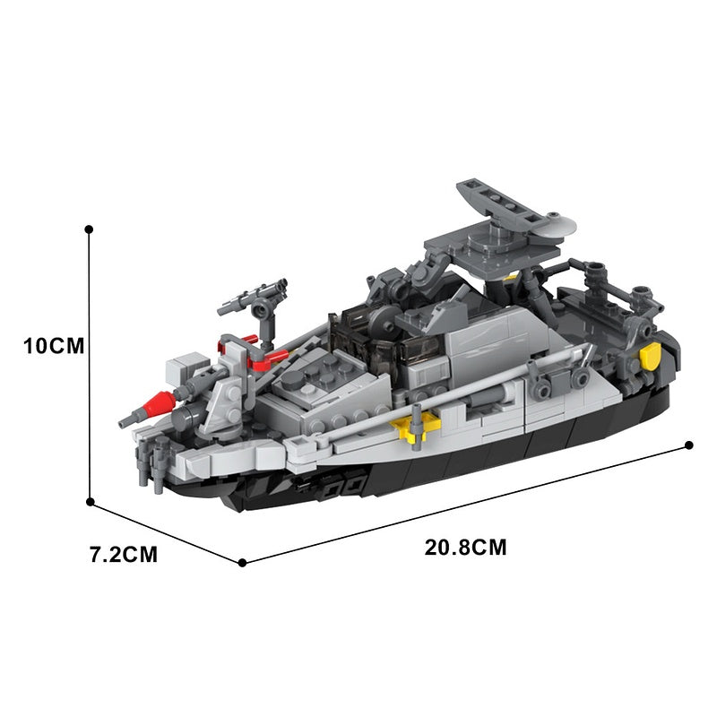 Sci-Fi Marine Amphibious Hunter Command Ship Building Kit | LEGO-Compatible MOC - 4