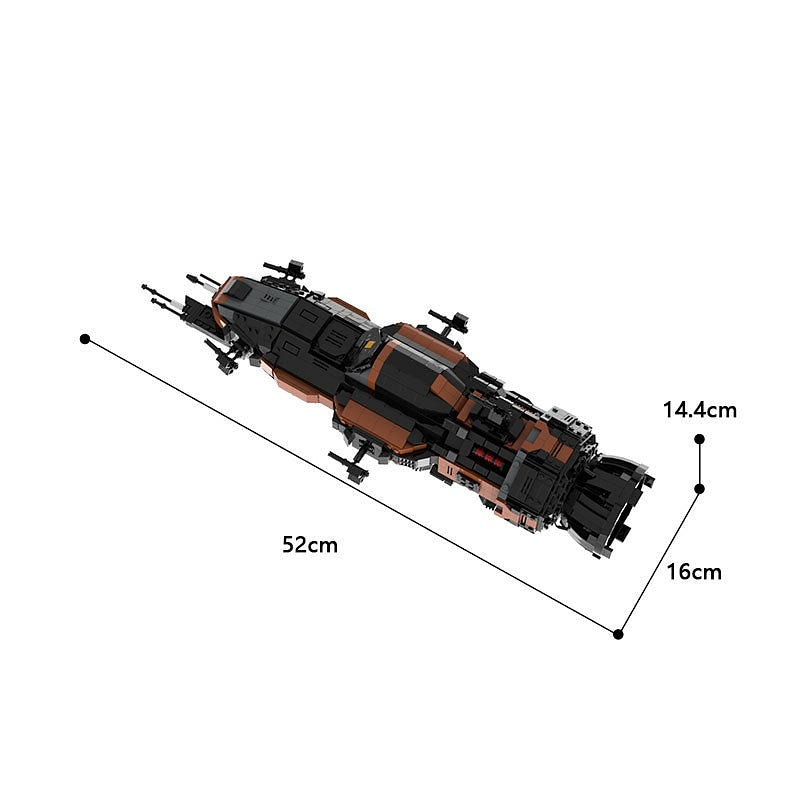 Sci-Fi Martian Gunship Mini MOC Spacecraft Building Kit - 6