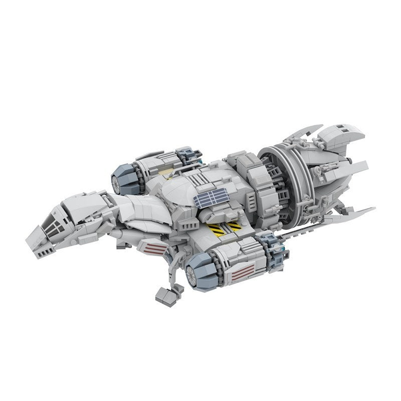 Sci-Fi Mid-Bulk Space Transport Cargo Ship Building Kit | LEGO-Compatible MOC - 1