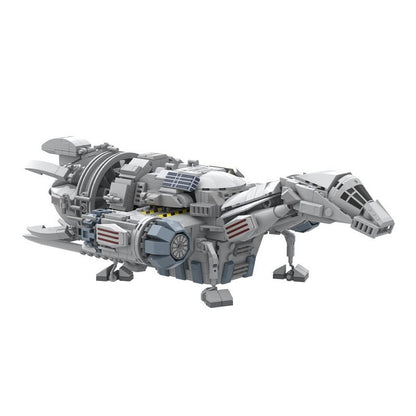 Sci-Fi Mid-Bulk Space Transport Cargo Ship Building Kit | LEGO-Compatible MOC - 3