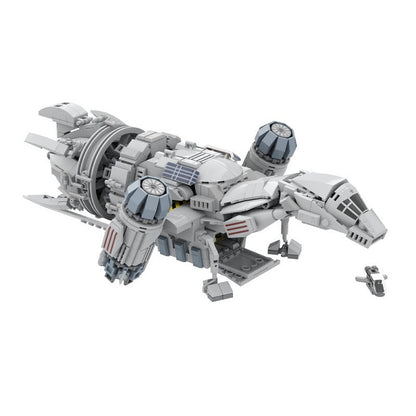 Sci-Fi Mid-Bulk Space Transport Cargo Ship Building Kit | LEGO-Compatible MOC - 5