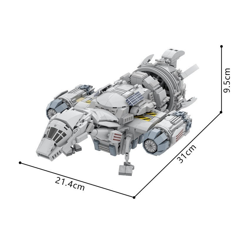 Sci-Fi Mid-Bulk Space Transport Cargo Ship Building Kit | LEGO-Compatible MOC - 6