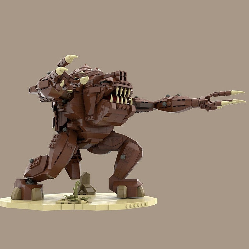 Sci-Fi Pit Beast Monster MOC Building Kit | Alien Creature Figure Model - 3