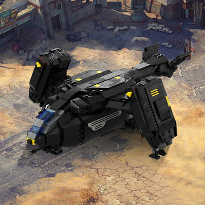 Sci-Fi Space Transport Extraction Shuttle Building Kit | LEGO-Compatible MOC - 1