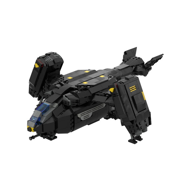 Sci-Fi Space Transport Extraction Shuttle Building Kit | LEGO-Compatible MOC - 2
