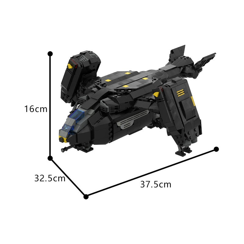 Sci-Fi Space Transport Extraction Shuttle Building Kit | LEGO-Compatible MOC - 4