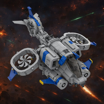 Sci-Fi Tactical Helicopter Building Kit | LEGO-Compatible MOC - 2