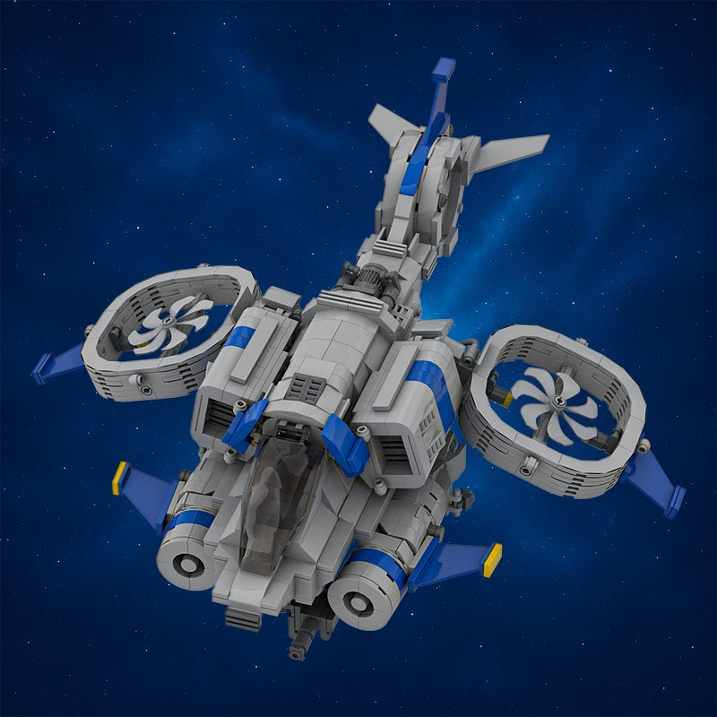 Sci-Fi Tactical Helicopter Building Kit | LEGO-Compatible MOC - 3
