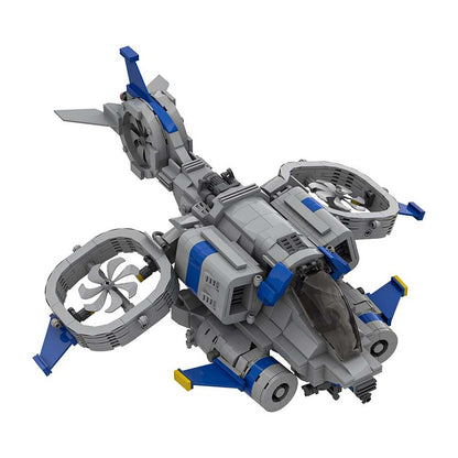 Sci-Fi Tactical Helicopter Building Kit | LEGO-Compatible MOC - 4