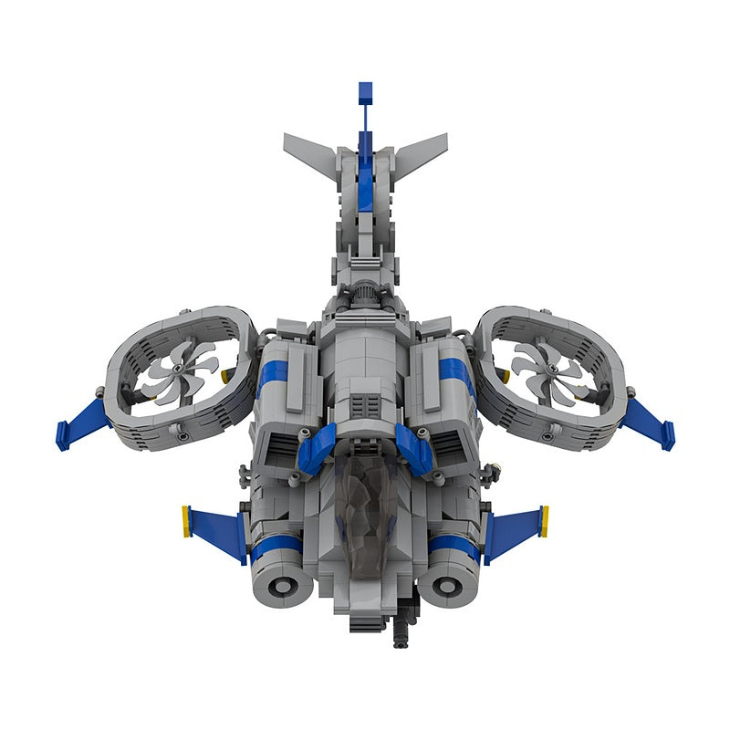 Sci-Fi Tactical Helicopter Building Kit | LEGO-Compatible MOC - 5