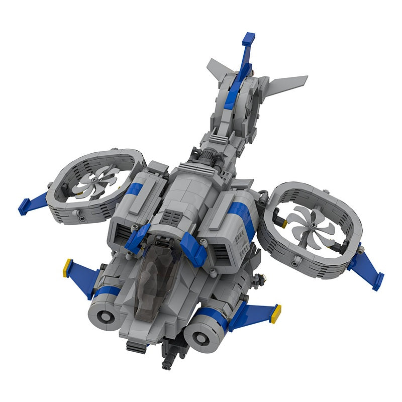 Sci-Fi Tactical Helicopter Building Kit | LEGO-Compatible MOC - 6