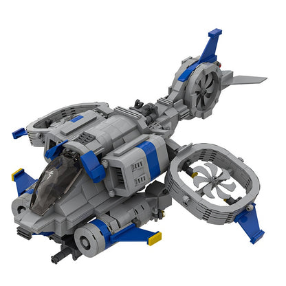 Sci-Fi Tactical Helicopter Building Kit | LEGO-Compatible MOC - 7