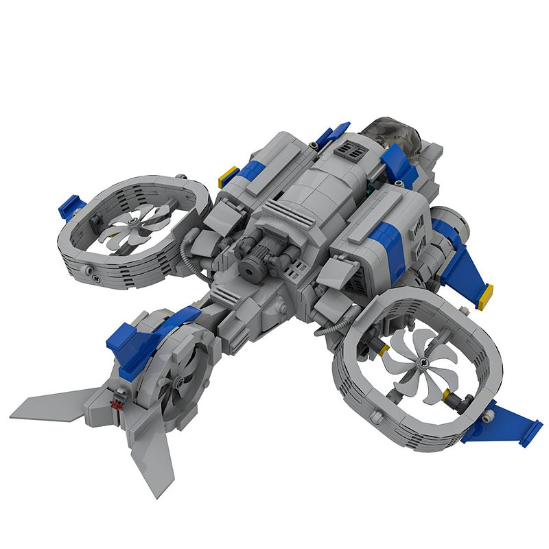 Sci-Fi Tactical Helicopter Building Kit | LEGO-Compatible MOC - 8