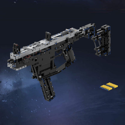Sci-Fi Tactical SMG MOC Building Kit | Mechanical Display Model - 2