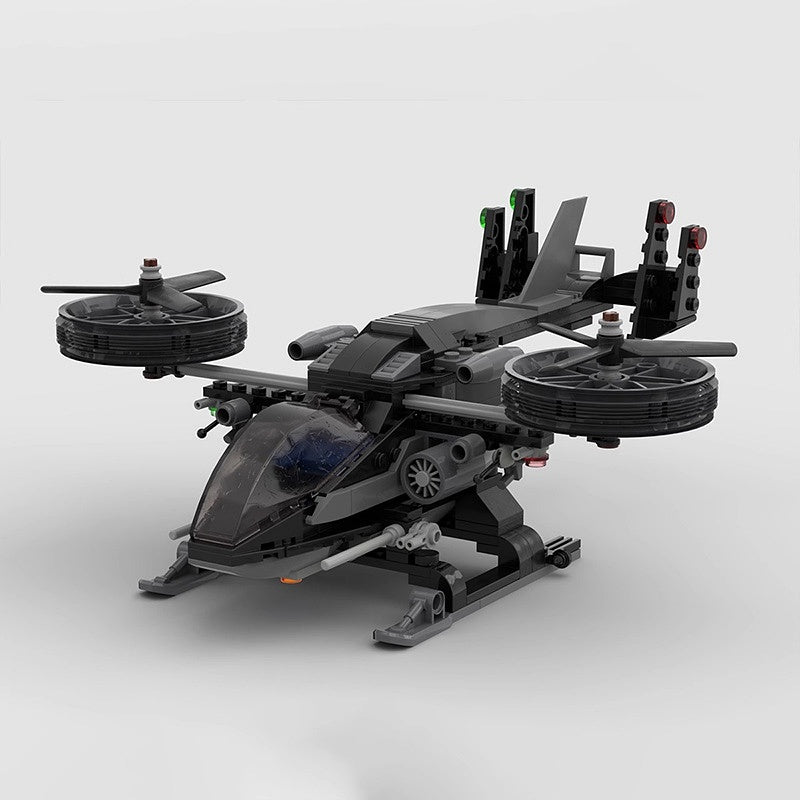 Sci-Fi Twin Rotor Helicopter Building Kit | LEGO-Compatible MOC - 3