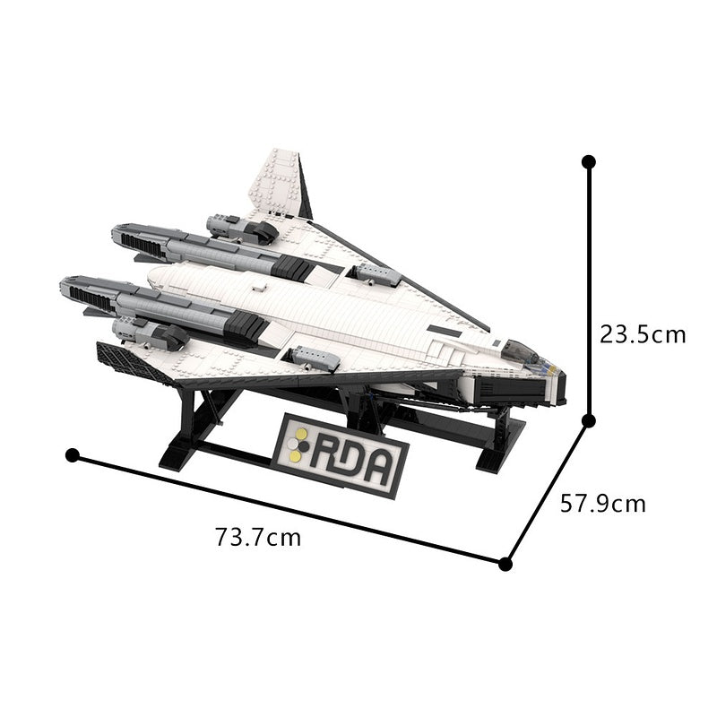 Sci-Fi Valkyrie SSTO TAV-37B Space Shuttle Building Kit | LEGO-Compatible MOC - 4