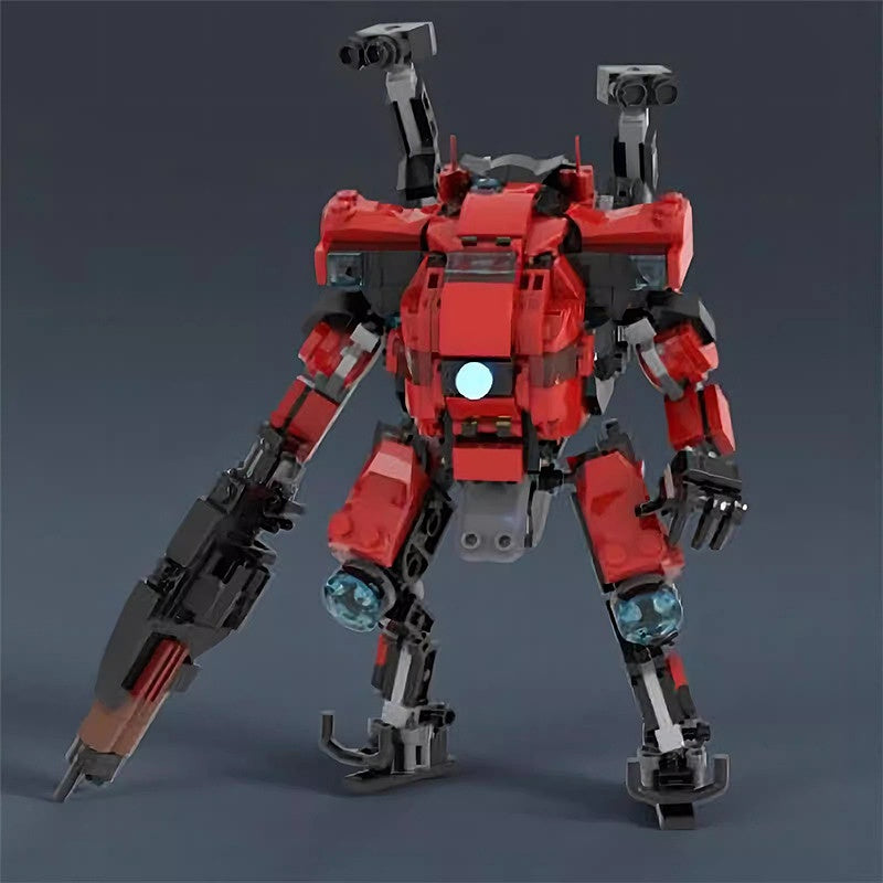 Sci-Fi Vanguard Mecha Building Kit with Pilot Cockpit | LEGO-Compatible MOC - 1