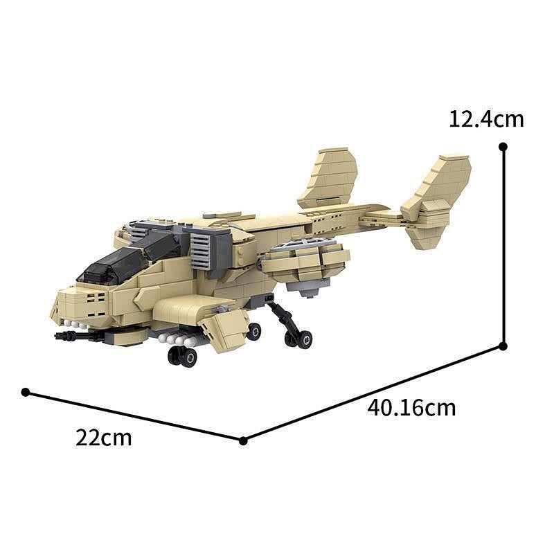 Sci-Fi VTOL Orca Fighter MOC Building Kit - 3