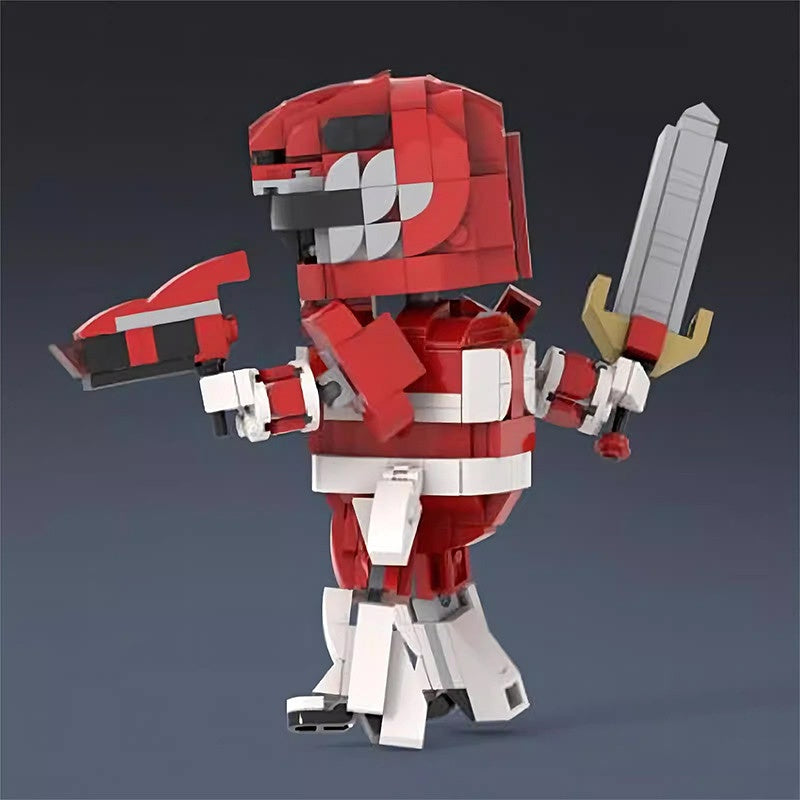SD Crimson Hero Ranger Building Kit | LEGO-Compatible MOC - 2