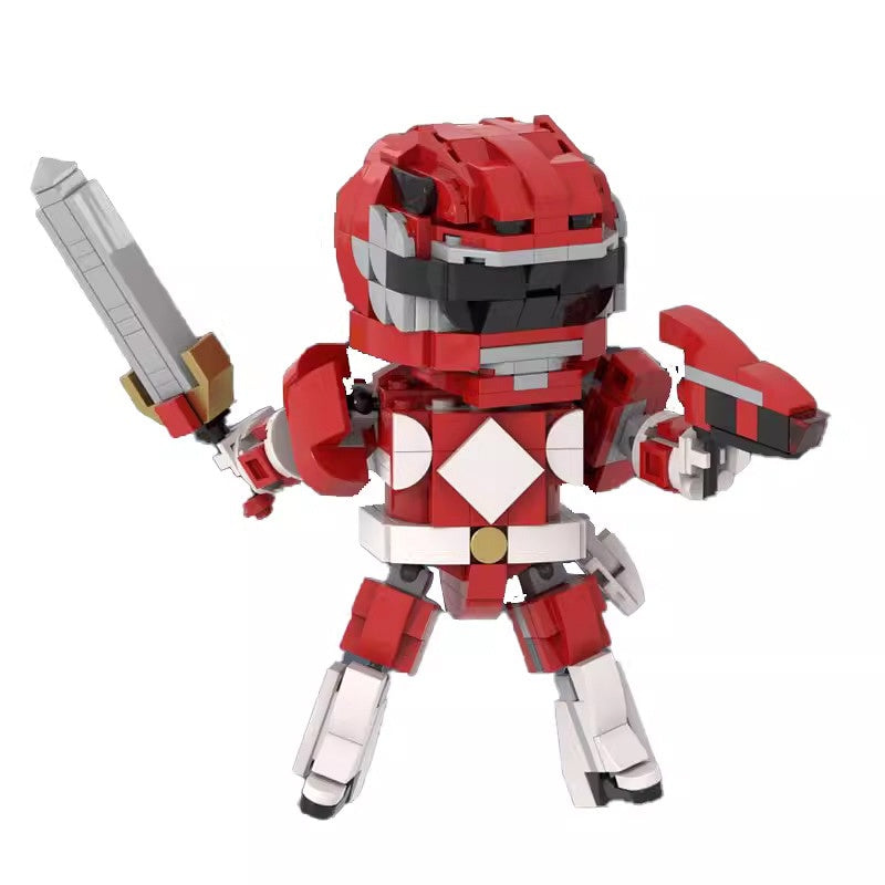 SD Crimson Hero Ranger Building Kit | LEGO-Compatible MOC - 5
