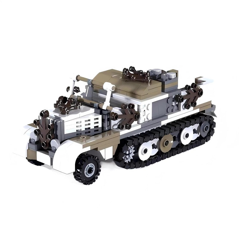 SdKfz 11 Half-Track WWII Armored Vehicle Building Kit | Compatible MOC - 1
