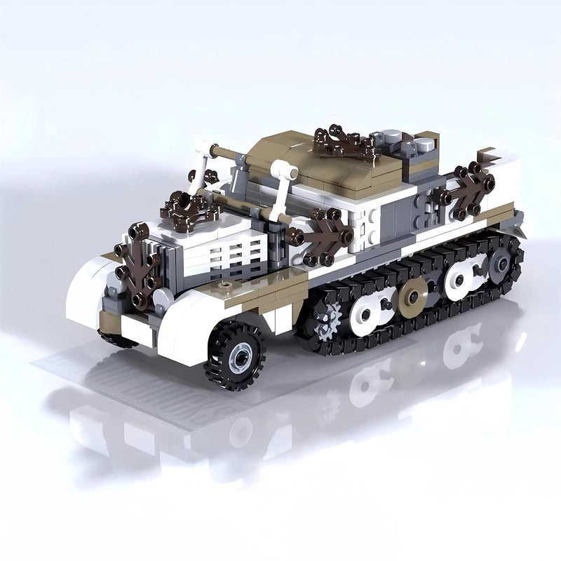 SdKfz 11 Half-Track WWII Armored Vehicle Building Kit | Compatible MOC - 2