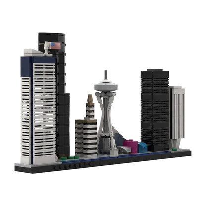 Seattle Skyline Architecture Building Kit | LEGO-Compatible MOC - 1