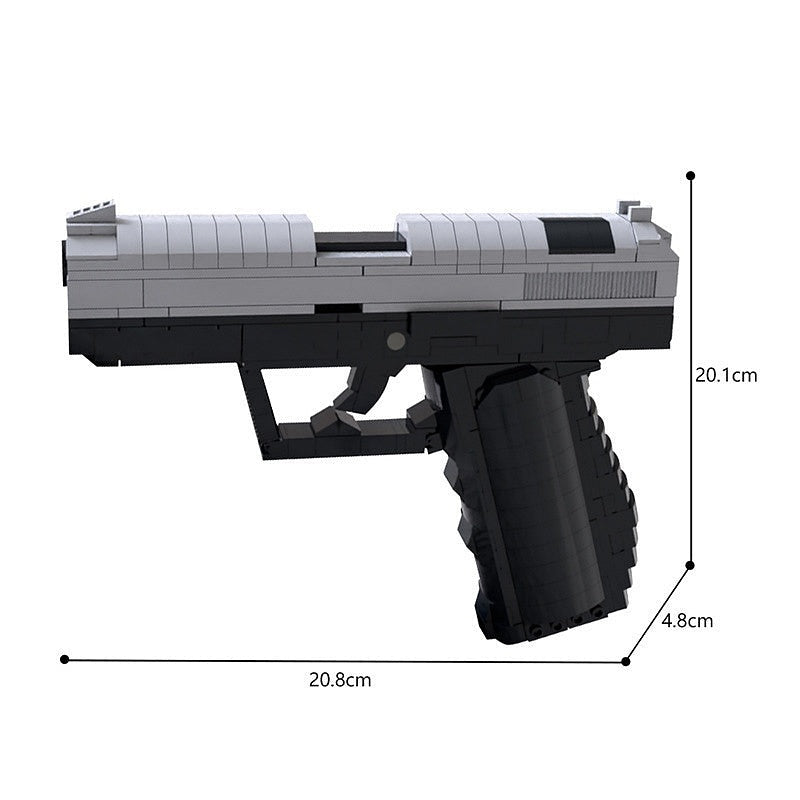Secret Agent Tactical Pistol MOC Building Set | Custom Spy Handgun Model - 5