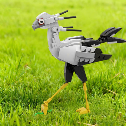 Secretary Bird MOC Building Kit | Wildlife Bird Display Model - 7