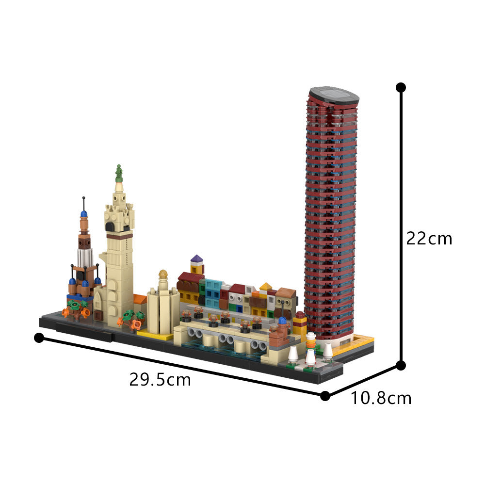 Seville Skyline Building Kit | LEGO-Compatible MOC - 4