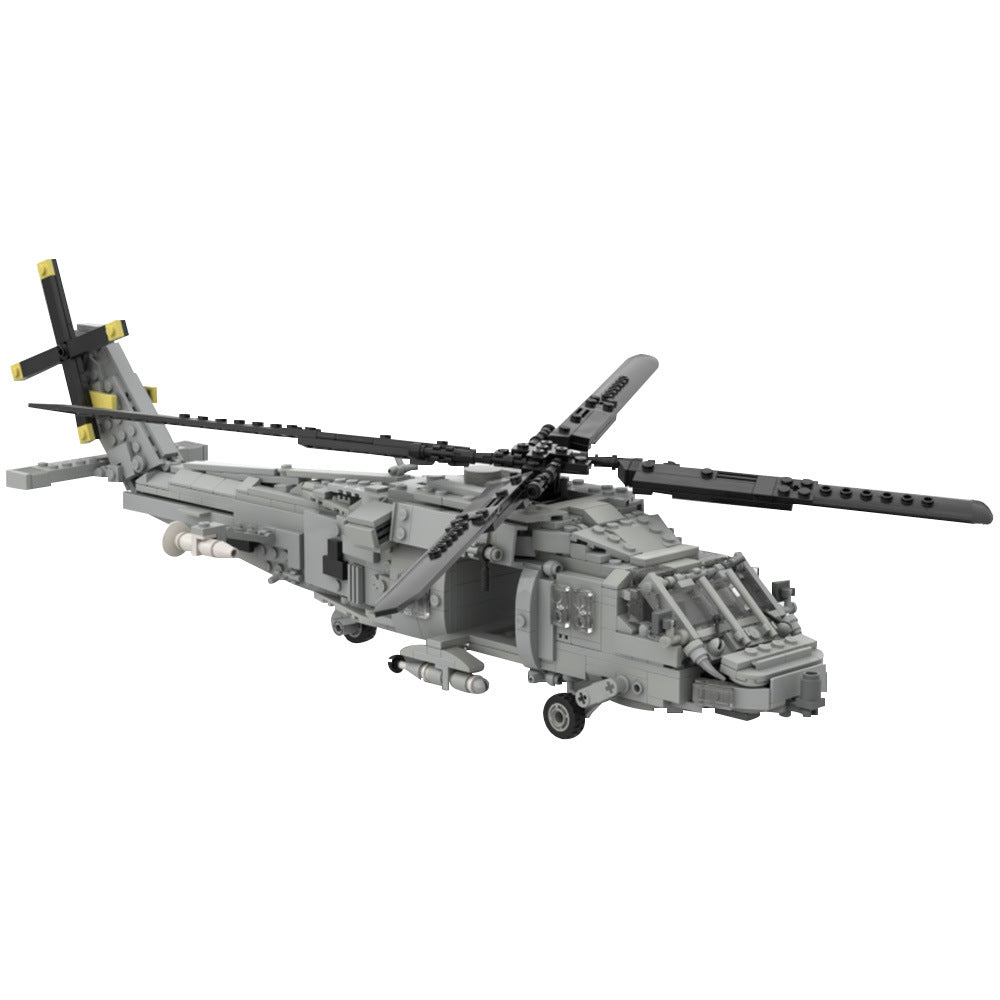 SH-60 Seahawk Rescue Helicopter Building Kit | LEGO-Compatible MOC - 1