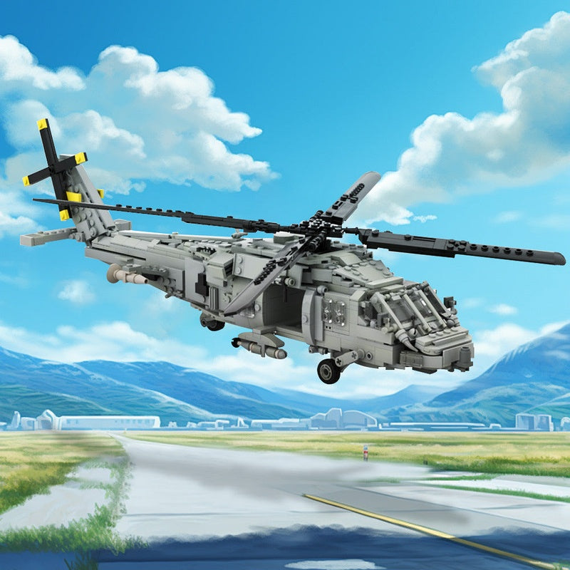 SH-60 Seahawk Rescue Helicopter MOC Building Kit | Aviation Model - 3