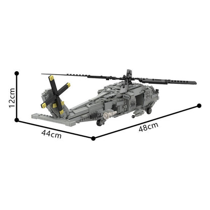 SH-60 Seahawk Rescue Helicopter MOC Building Kit | Aviation Model - 4