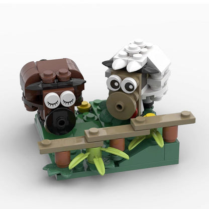 Sheep Animal Model MOC Building Kit | Cute Wildlife Display Sculpture - 2