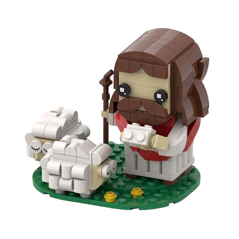 Shepherd And Lamb Cube Character MOC Building Kit | Holiday Display - 1