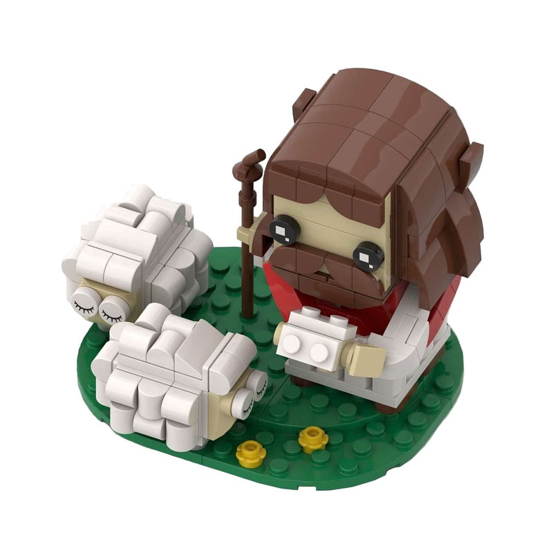 Shepherd And Lamb Cube Character MOC Building Kit | Holiday Display - 4