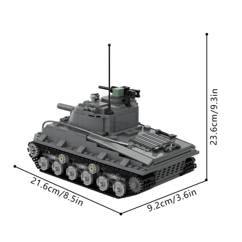 Sherman M4A3 (105) WWII Tank MOC Building Kit | LEGO-Compatible MOC - 4