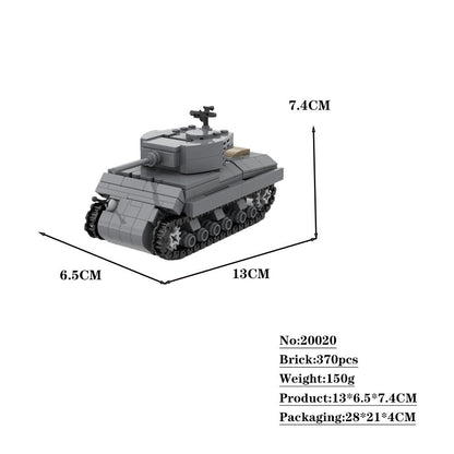 Sherman M4A3 Building Kit | Minifig Scale 1:42 | LEGO-Compatible MOC - 5