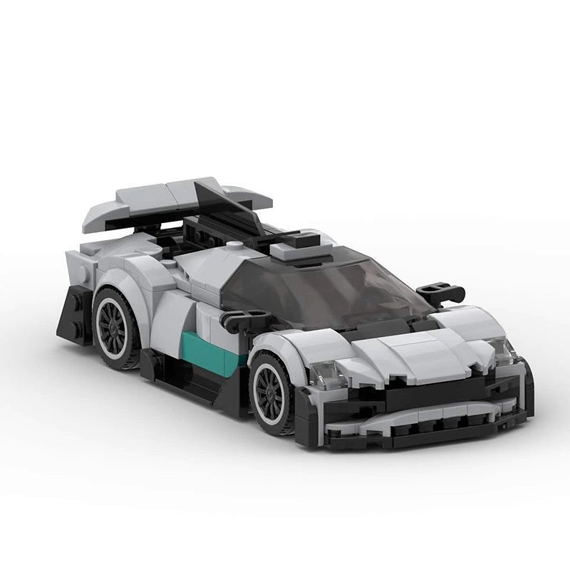 Silver Formula Hypercar MOC Building Kit | Futuristic Vehicle Model - 2