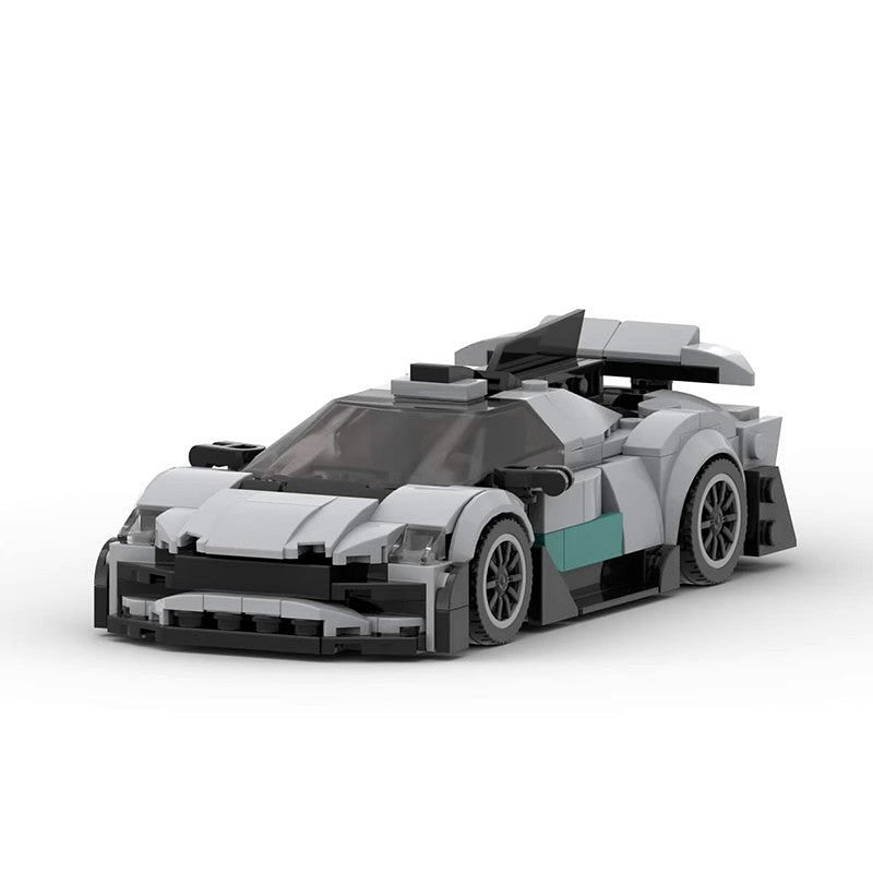 Silver Formula Hypercar MOC Building Kit | Futuristic Vehicle Model - 3