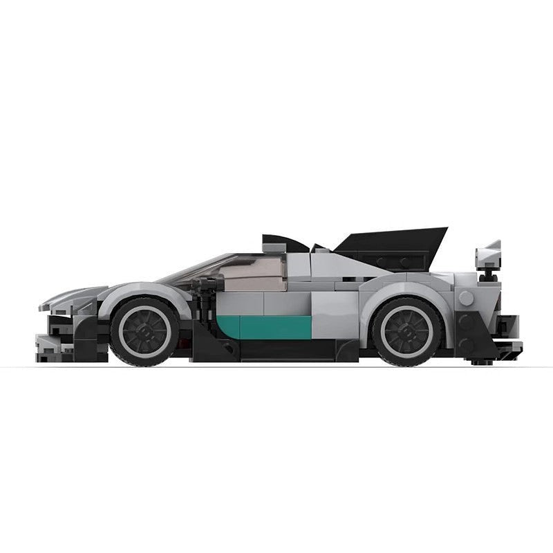 Silver Formula Hypercar MOC Building Kit | Futuristic Vehicle Model - 4
