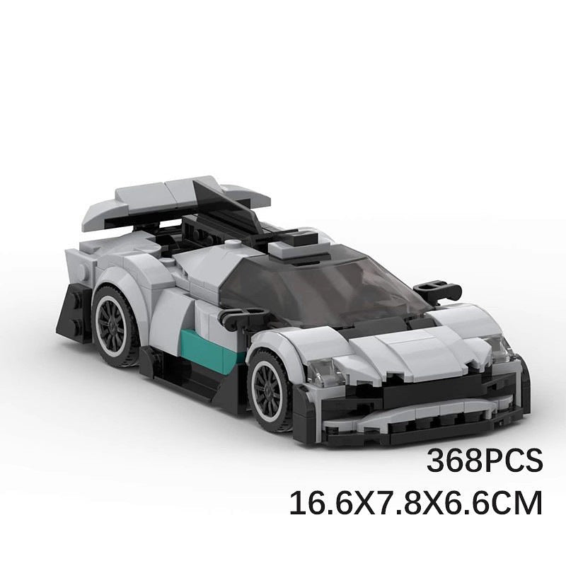 Silver Formula Hypercar MOC Building Kit | Futuristic Vehicle Model - 5