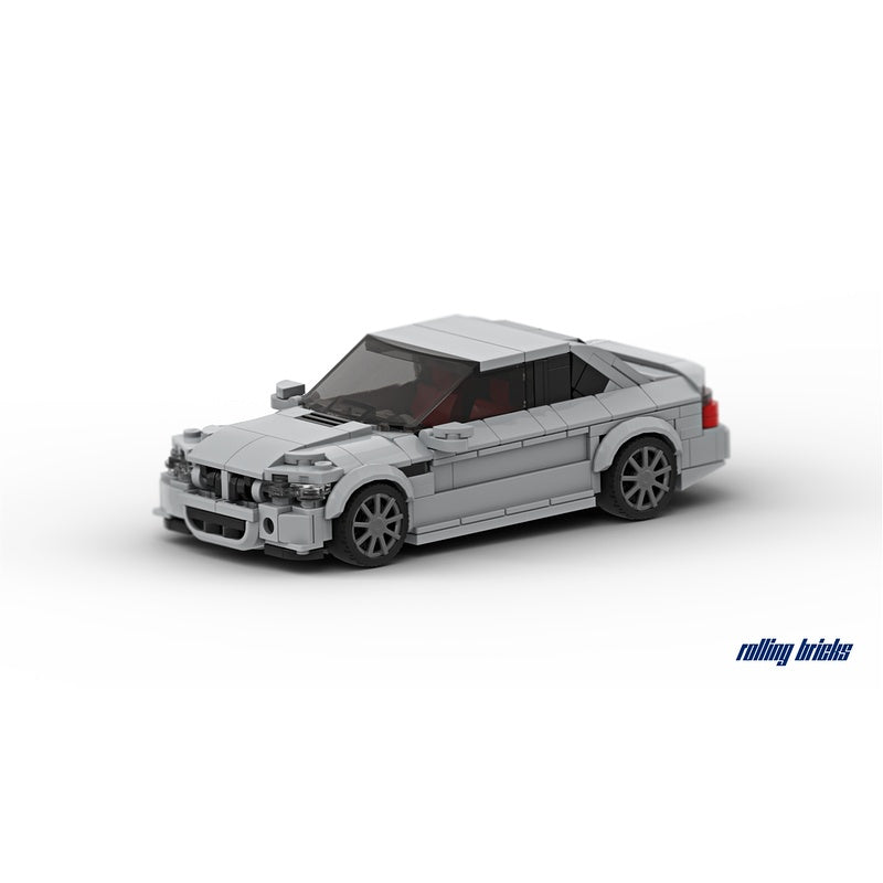 Silver Lightweight E46-Style Performance Coupe MOC Building Kit - 1
