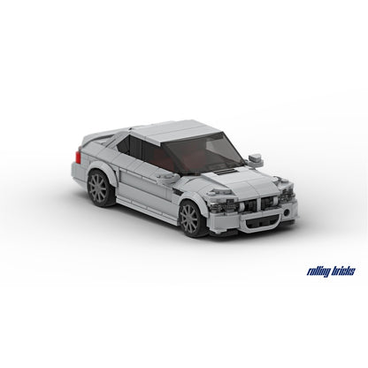 Silver Lightweight E46-Style Performance Coupe MOC Building Kit - 3