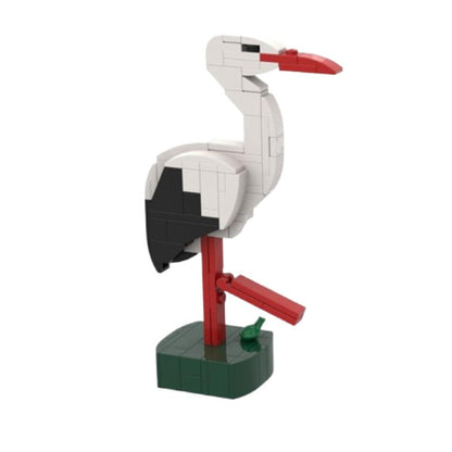 Simple Stork MOC Building Kit | Minimal Bird Display Model Set - 2