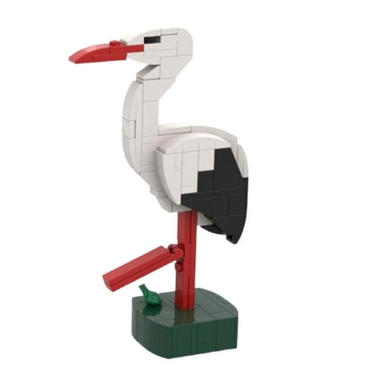 Simple Stork MOC Building Kit | Minimal Bird Display Model Set - 3